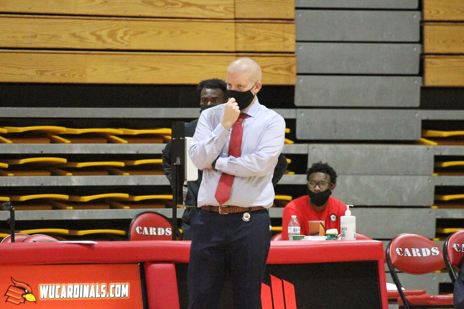 BOTH SIDES OF THE PODIUM: Wheeling's Chris Richardson has been on either side of the media-coach relationship